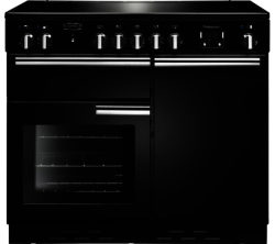 RANGEMASTER  Professional 100 Electric Induction Range Cooker - Black & Chrome